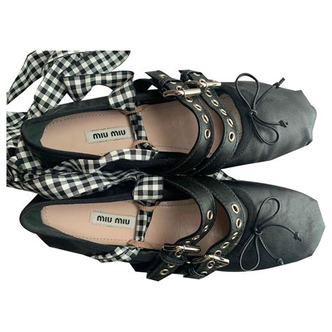 flat miu miu|saks miu miou flats.